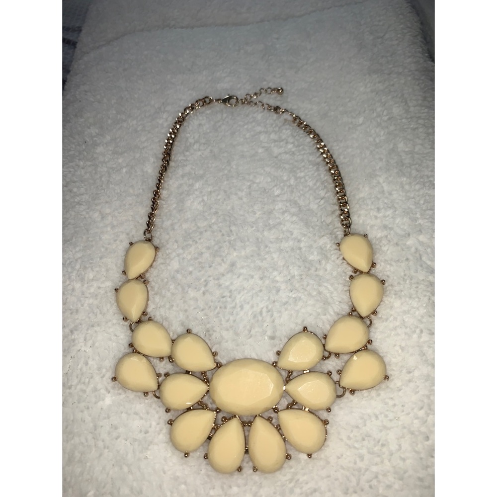 Cream statement necklace